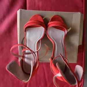 Charlotte Russe Red heels size 10 worn one time, like NEW